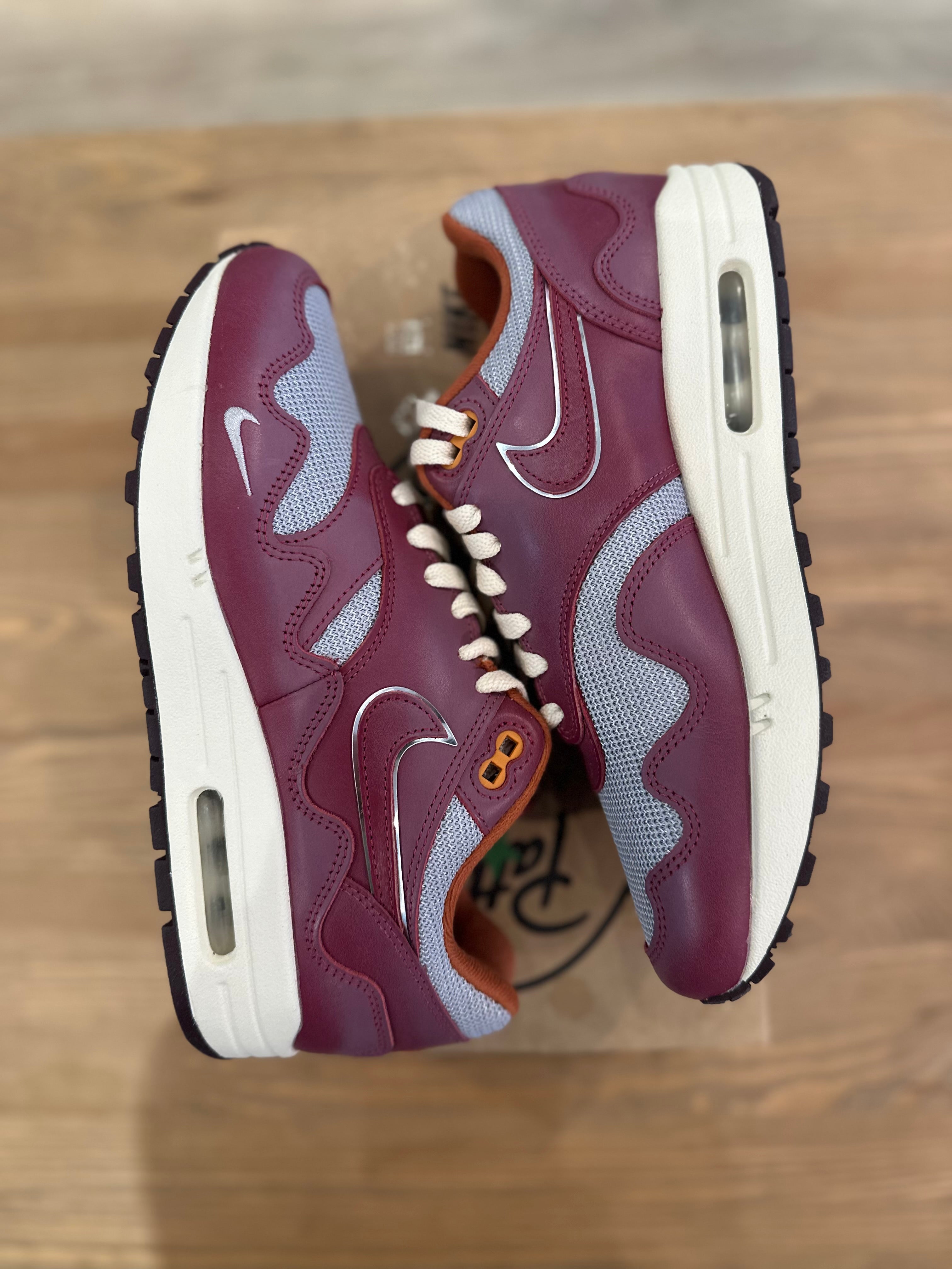 Nike air Max 1 Patta rush maroon ( taille 41 )