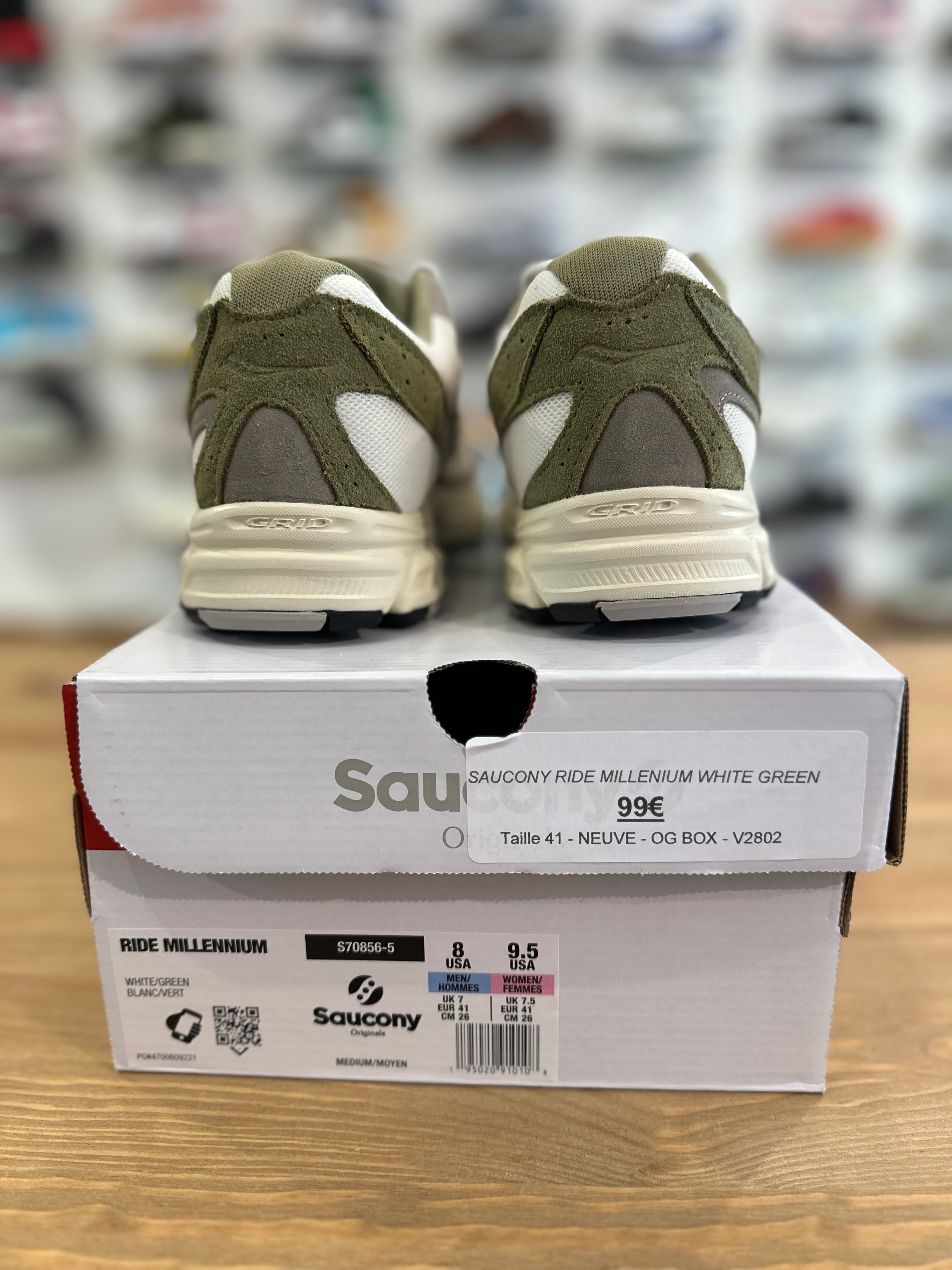 Saucony ride millenium White Green ( taille 41 )