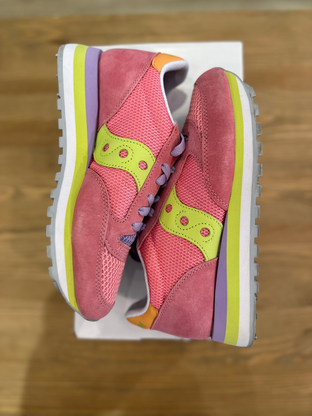 Saucony jazz triple lime pink ( taille 38 )