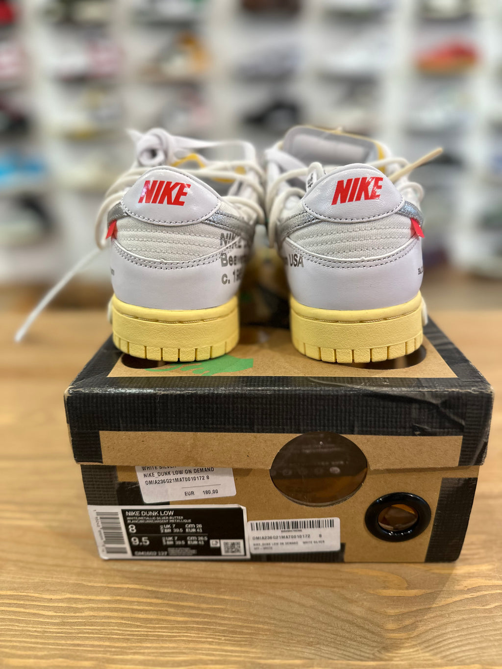 Nike dunk low off White lot 1 White Silver ( taille 41 )