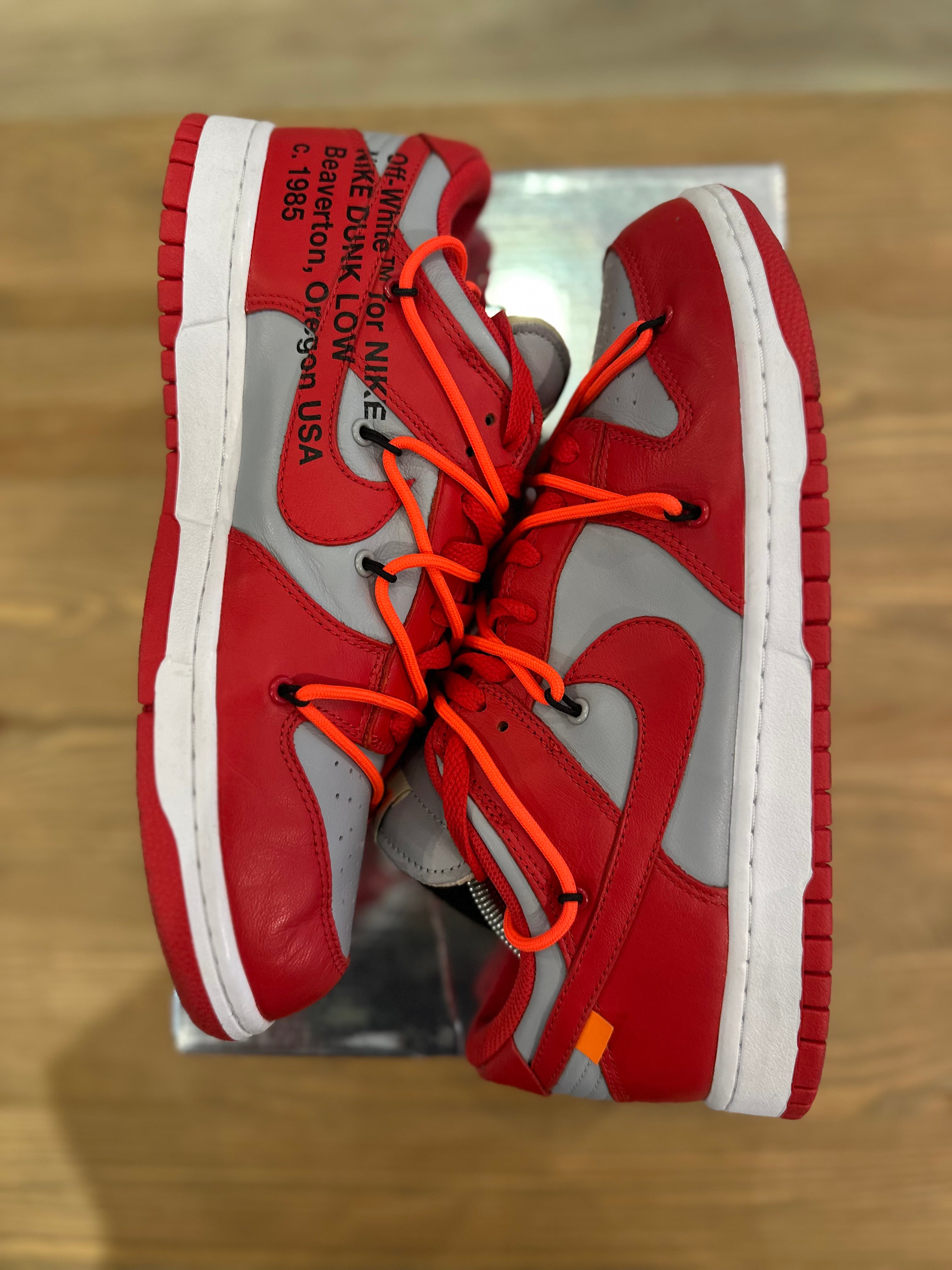 Nike dunk low off White university red ( taille 44 )