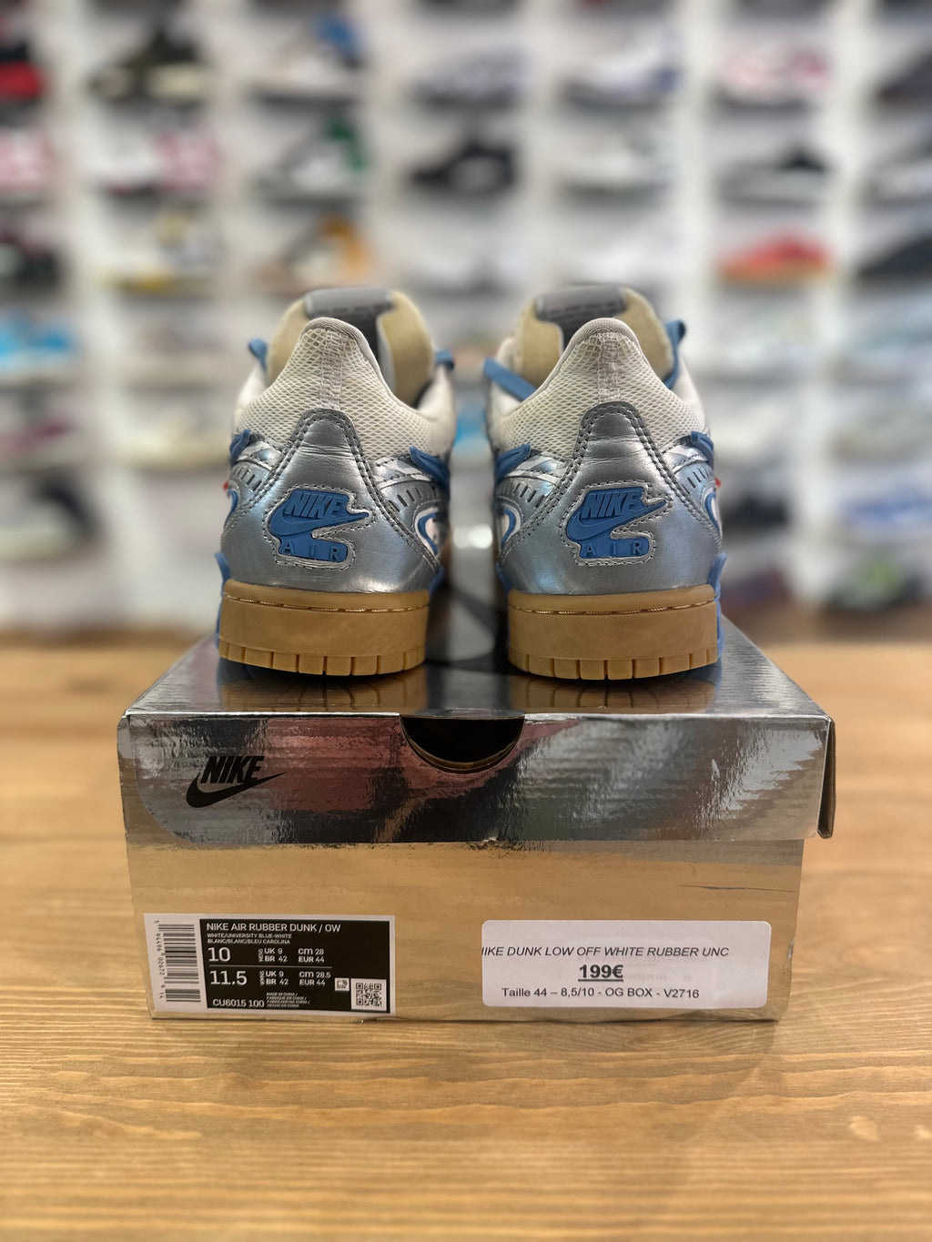 Nike dunk low off White rubber unc ( taille 44 )