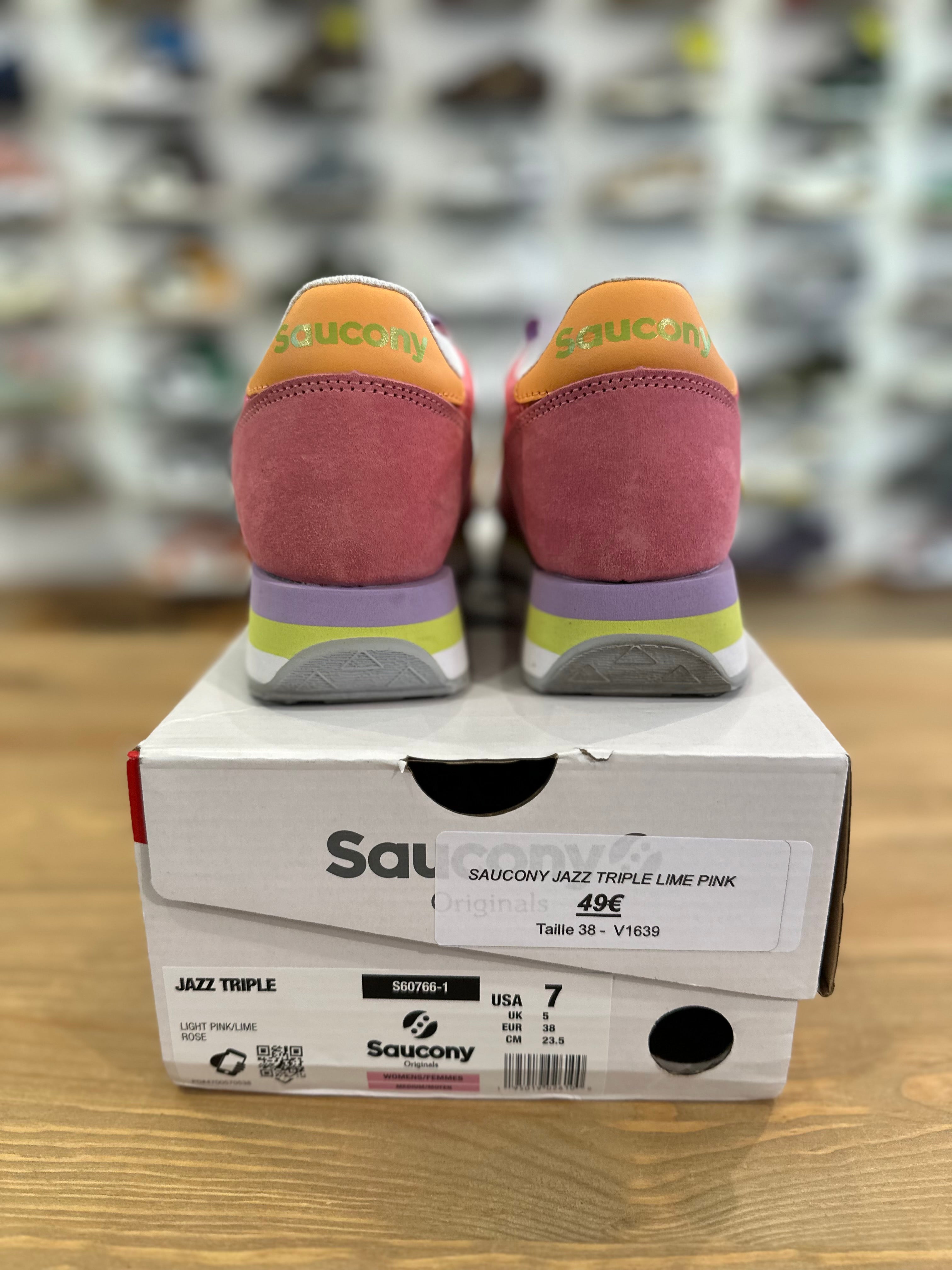 Saucony jazz triple lime pink ( taille 38 )