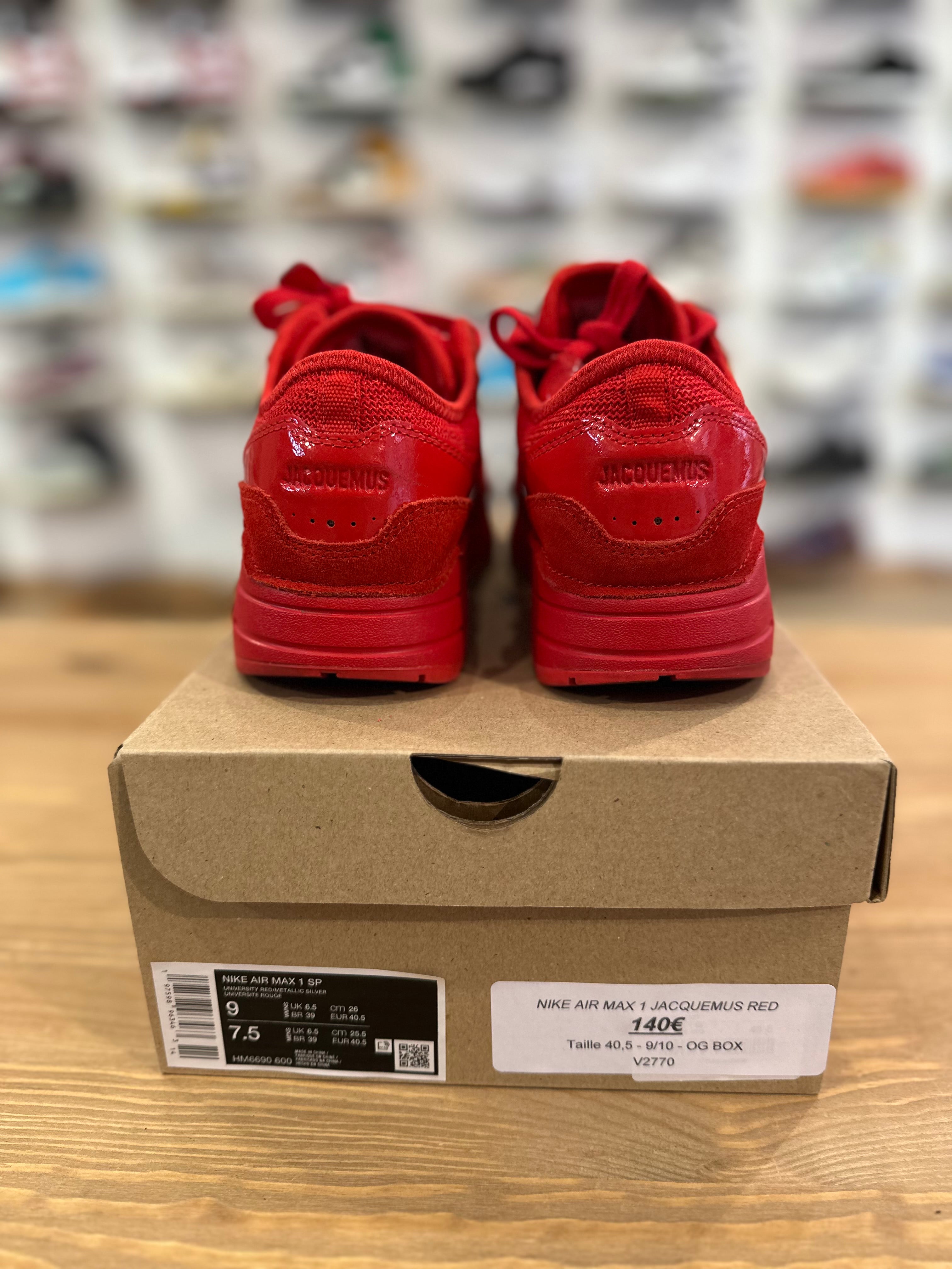 Nike air Max 1 jacquemus red ( taille 40,5 )