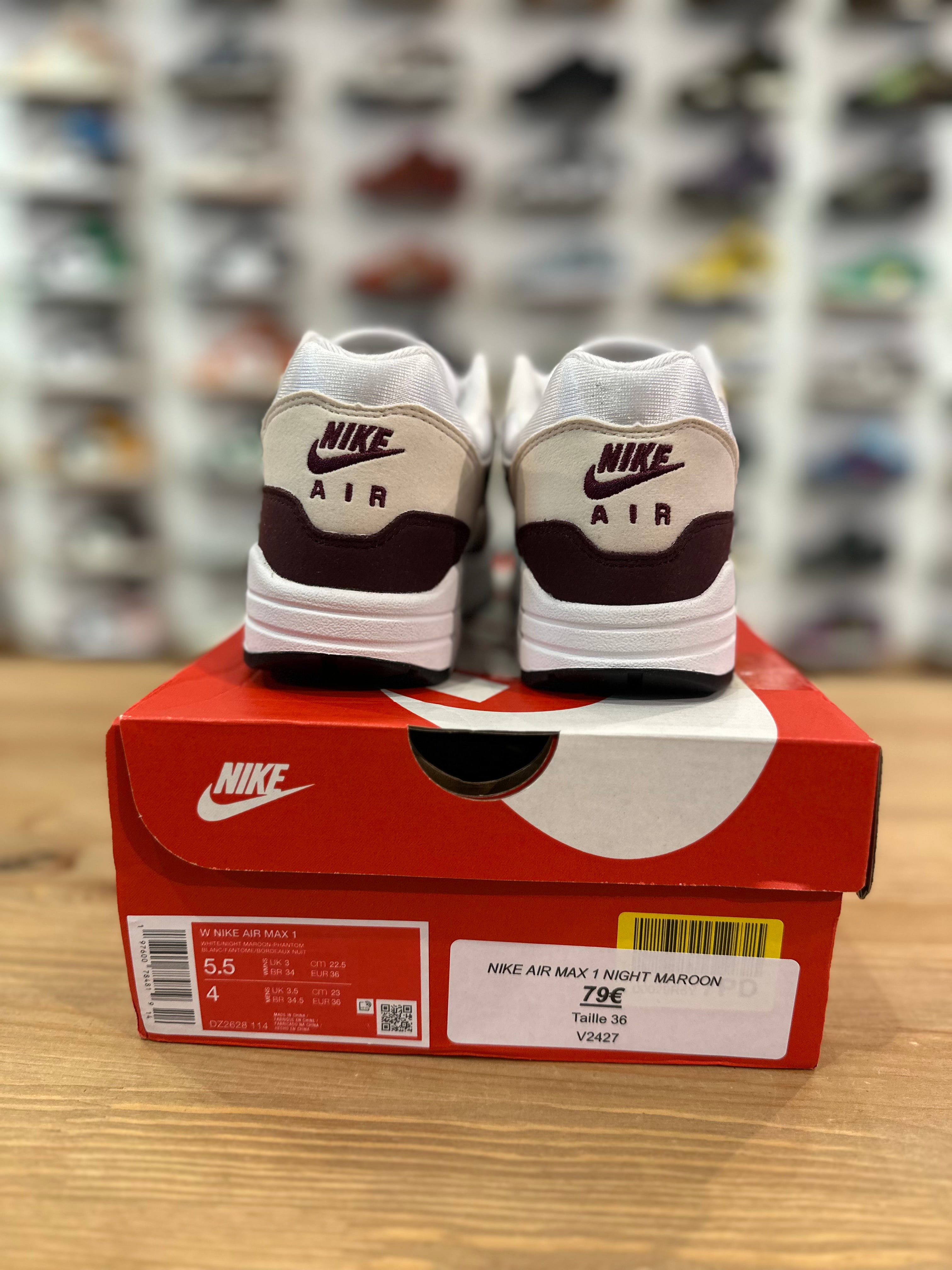 Nike air Max 1 night maroon