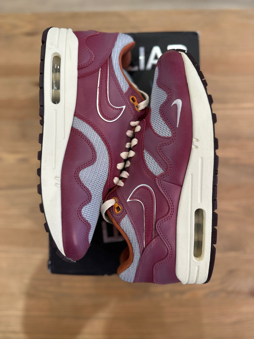 Nike air Max 1 Patta rush maroon ( taille 40 )