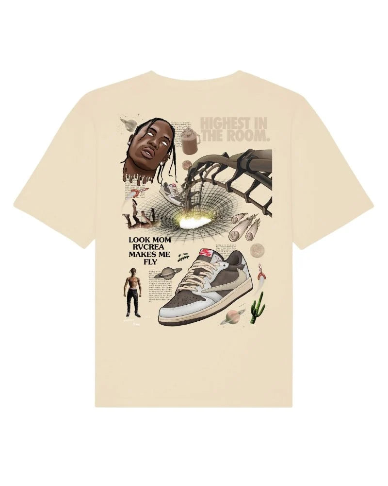 T-shirt reverse mocha sand