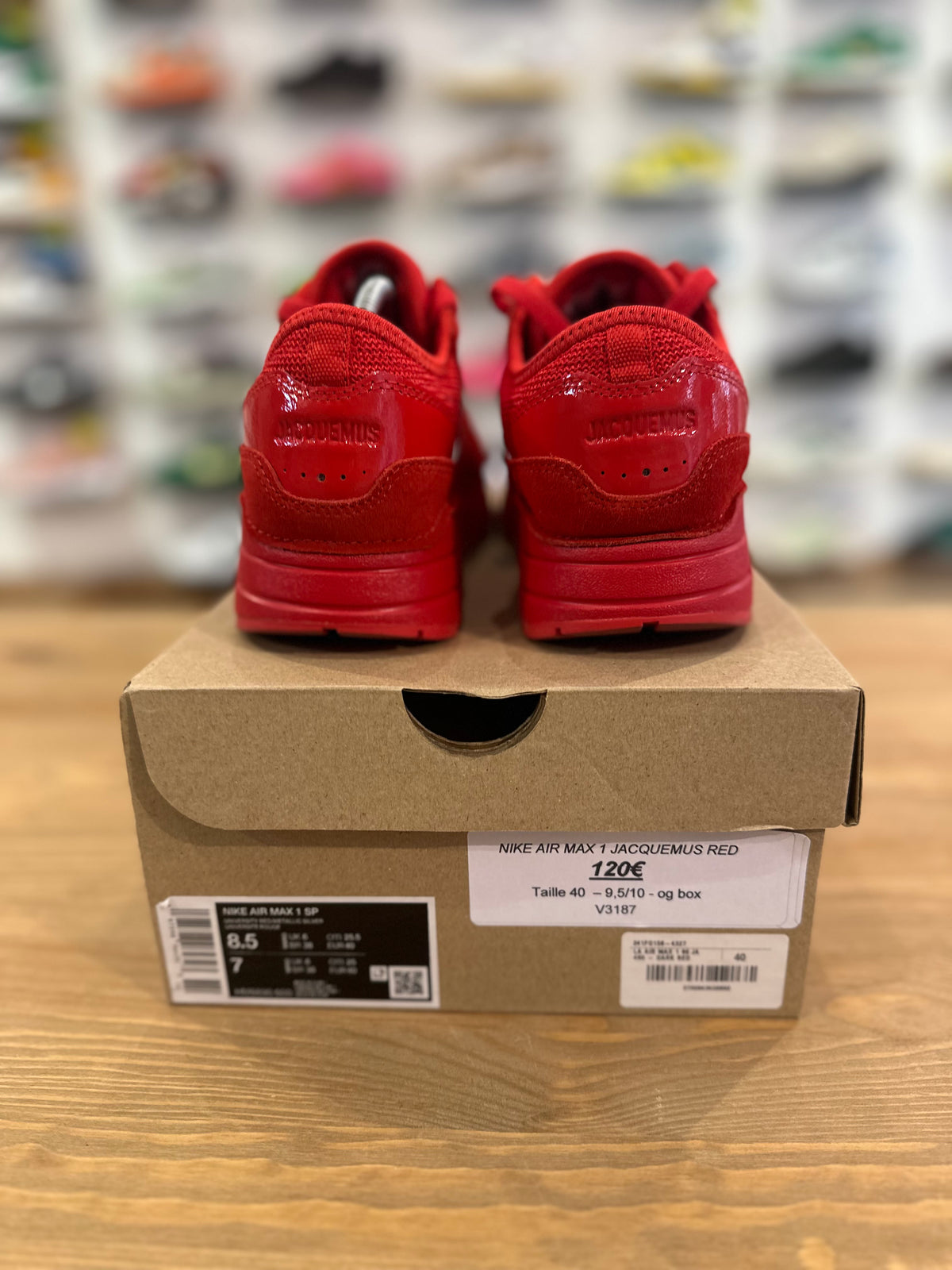 Nike air Max 1 jacquemus red ( taille 40 )
