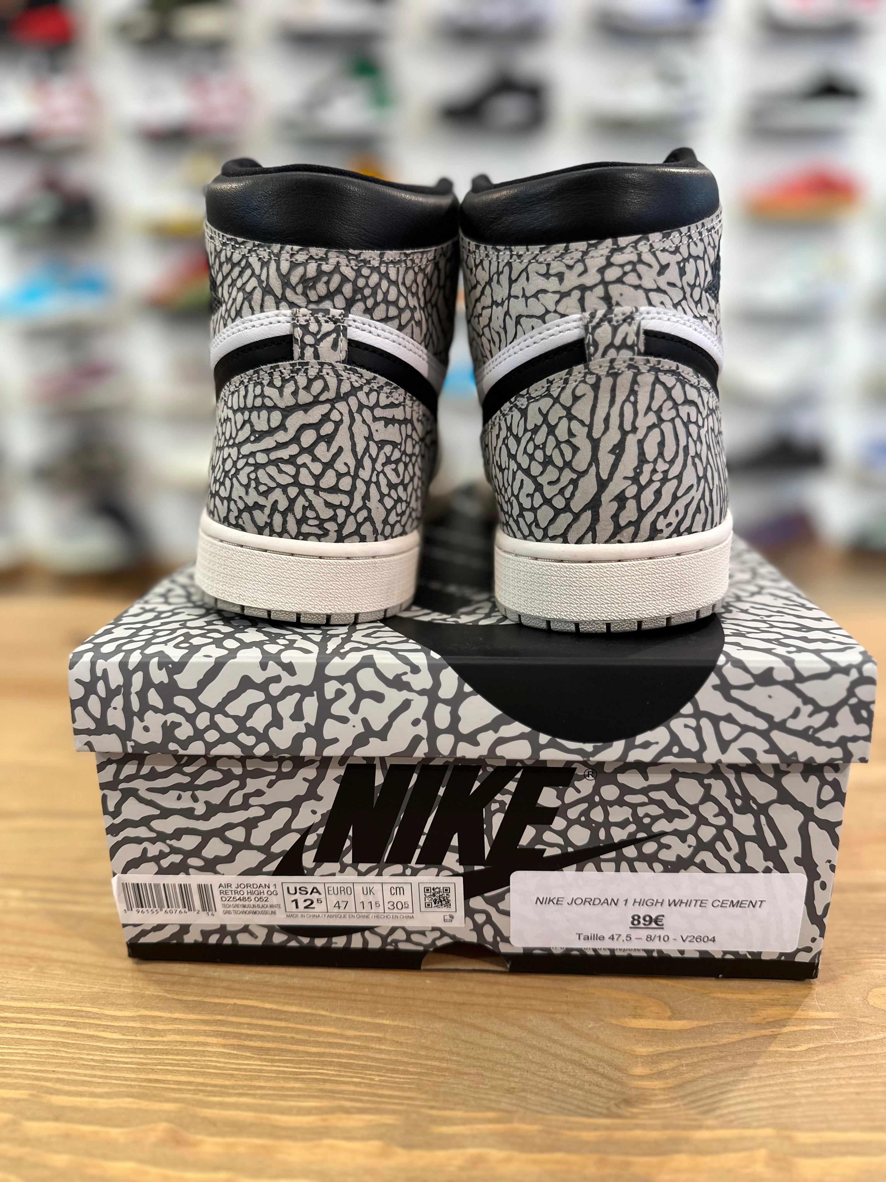 Nike Jordan 1 high White cément ( taille 47,5 )