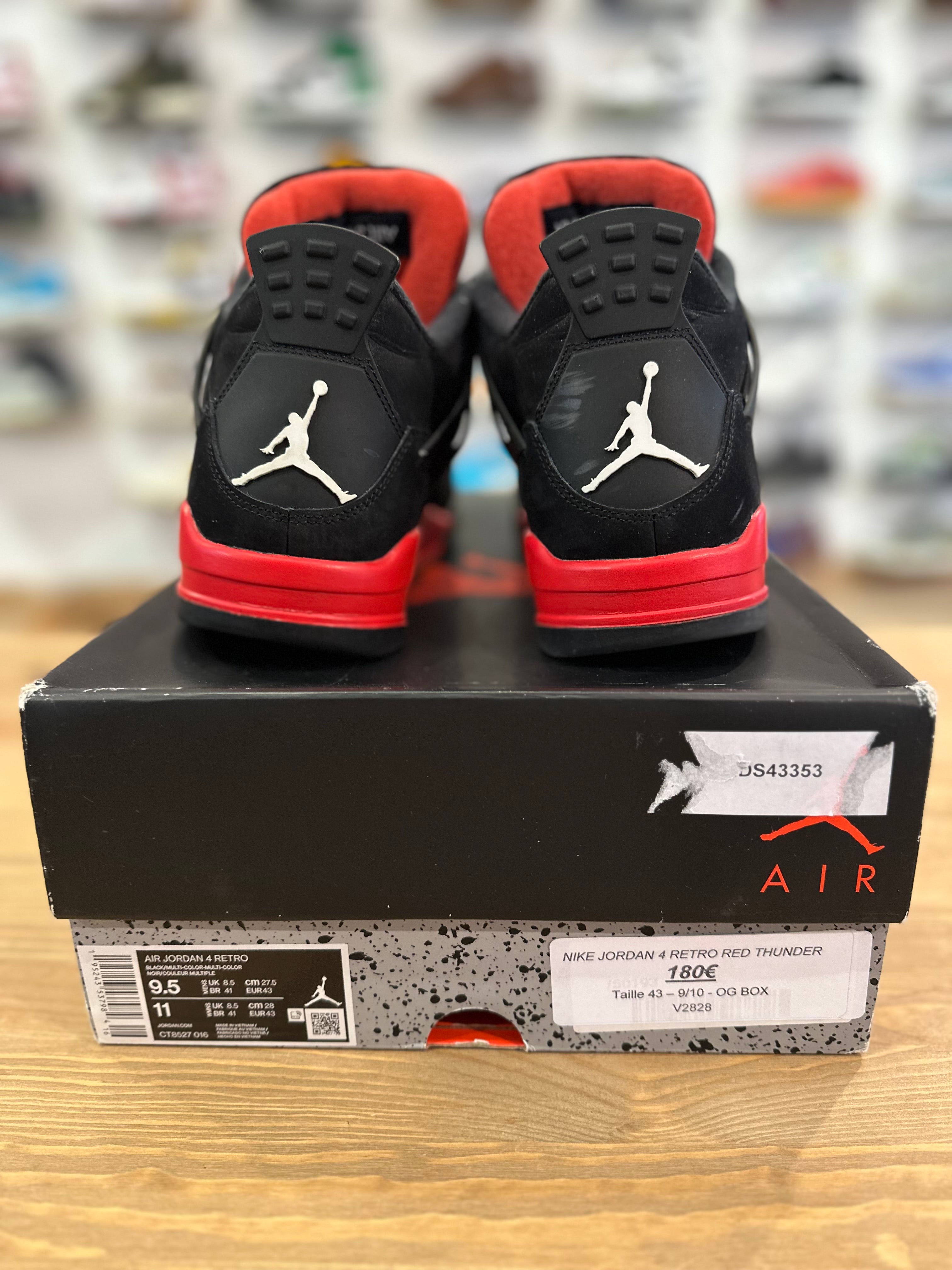Nike Jordan 4 rétro red thunder ( taille 43 )