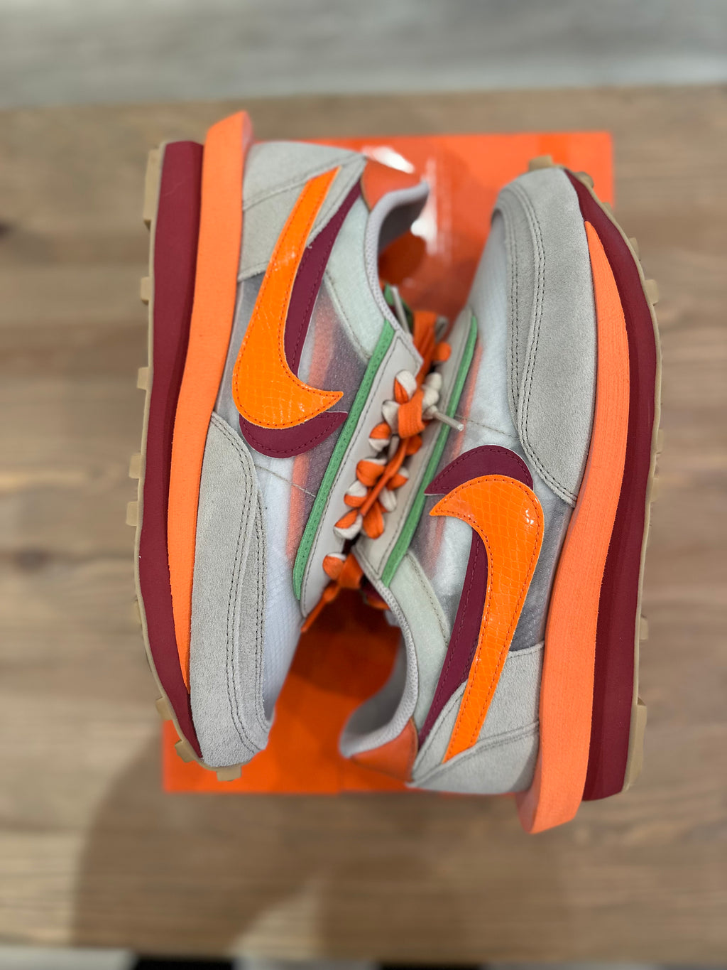 Nike ldwaffle sacai clot orange ( taille 42 )