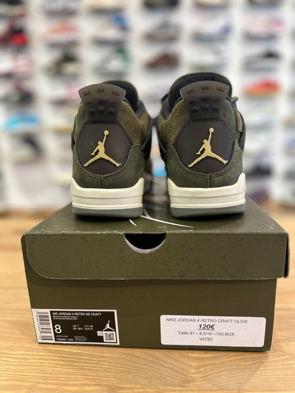 Nike Jordan 4 rétro craft olive ( taille 41 )