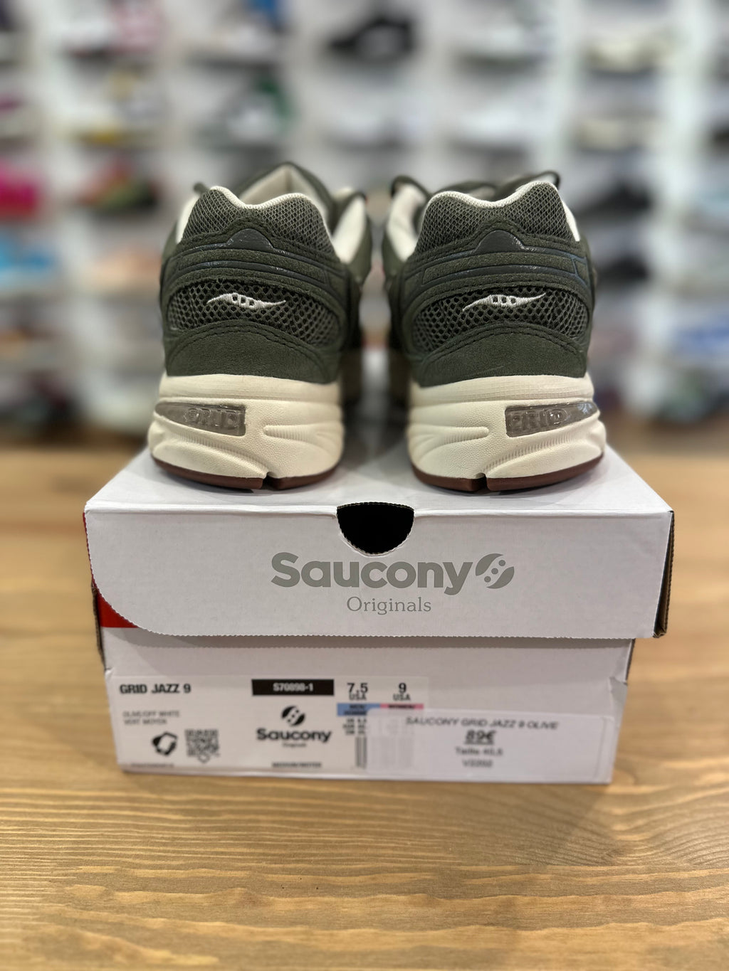 Saucony grid jazz 9 olive ( taille 40,5 )