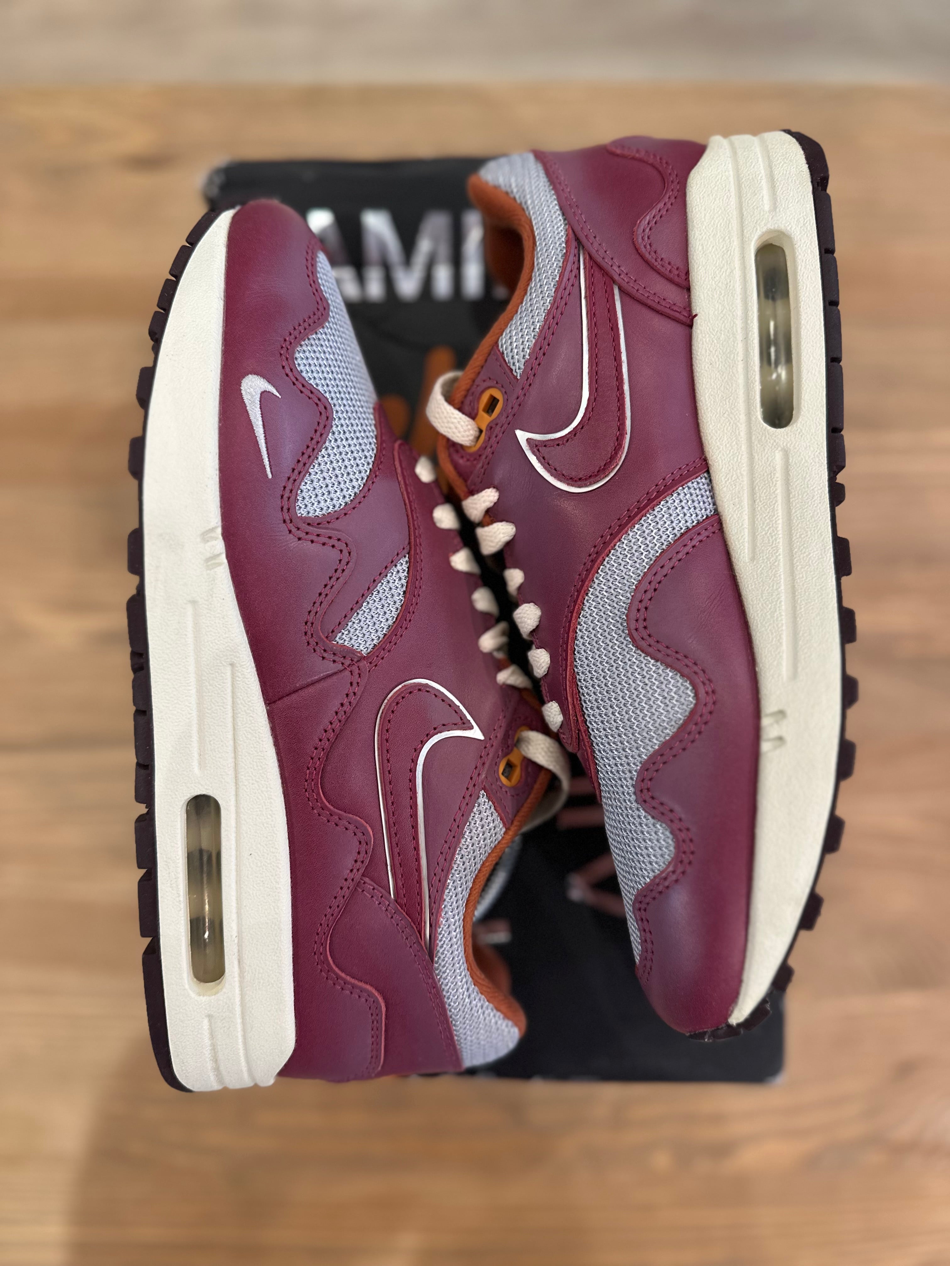 Nike air Max 1 Patta rush maroon ( taille 40 )