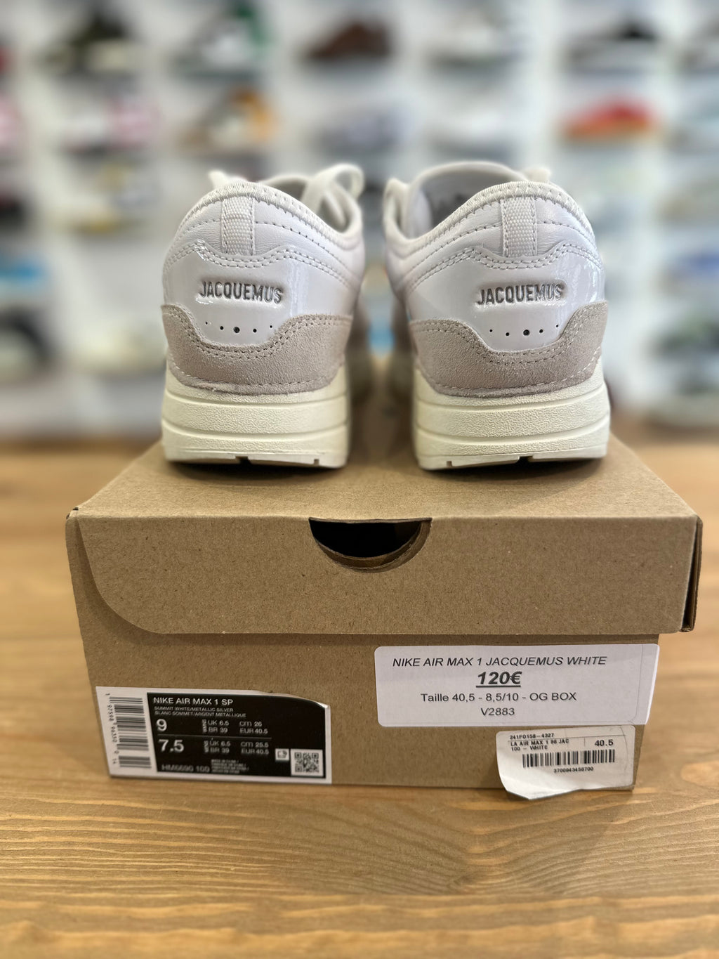 Nike air Max 1 jacquemus White ( taille 40,5 )