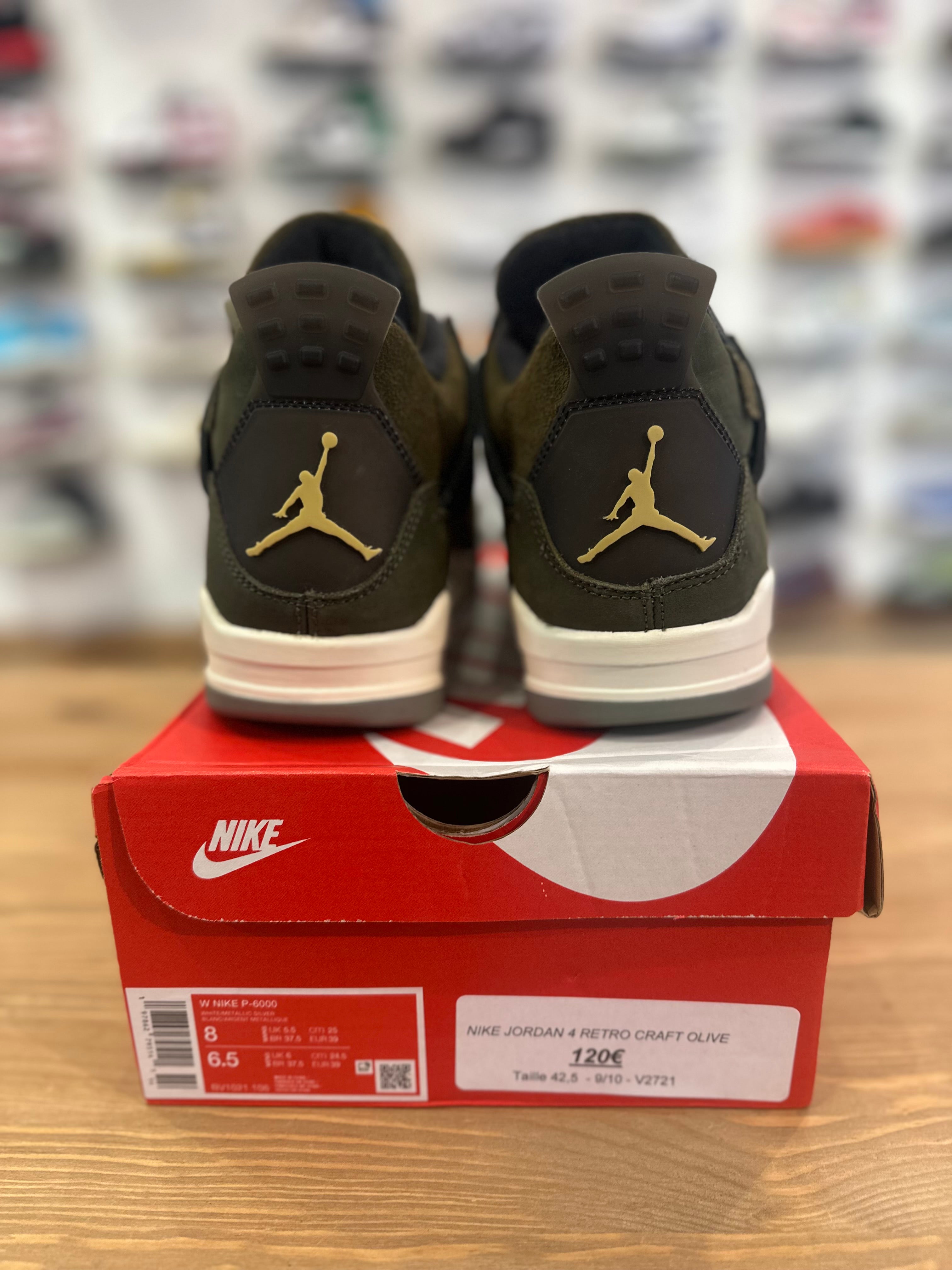 Nike Jordan 4 rétro craft olive ( taille 42,5 )