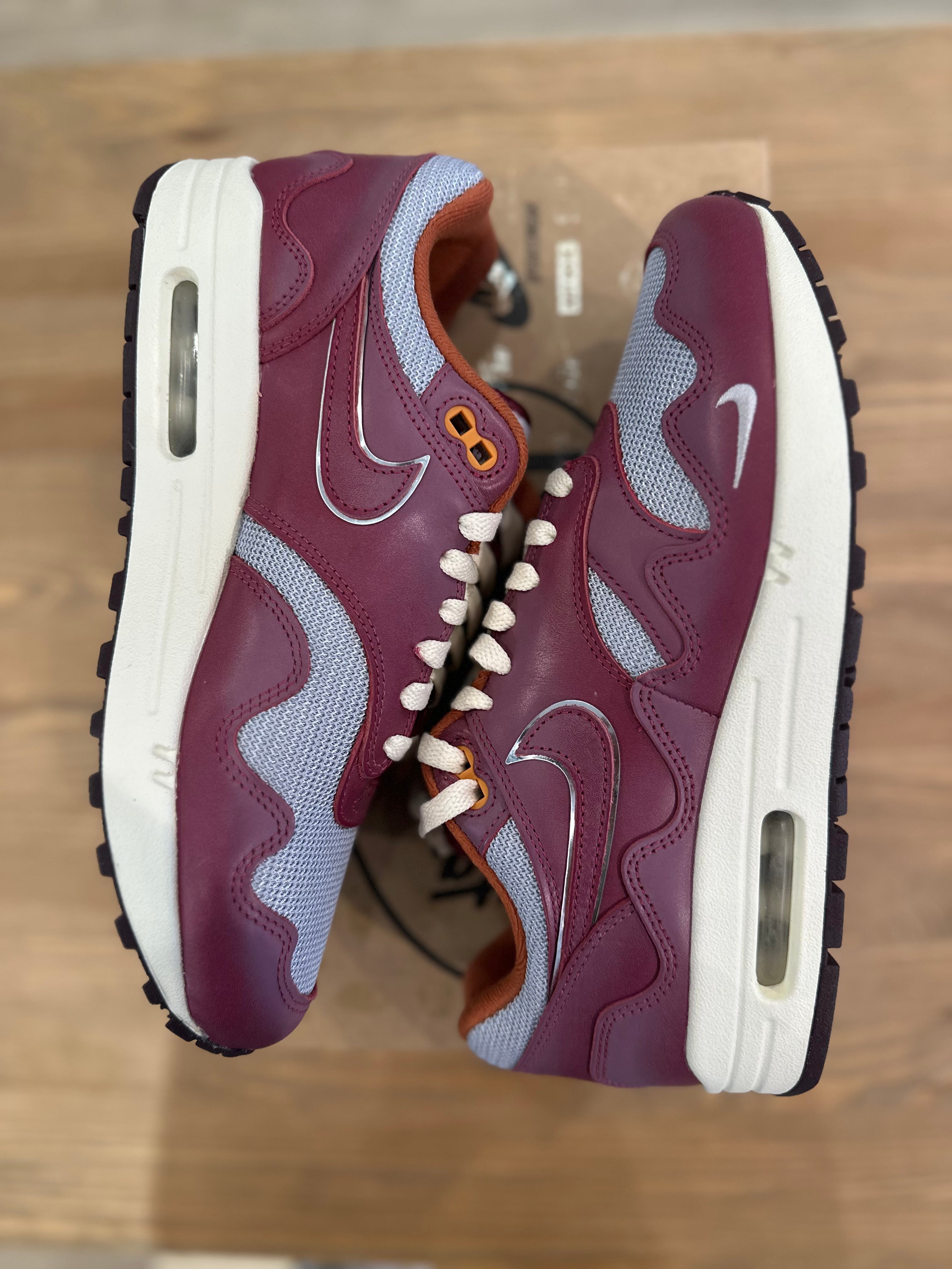 Nike air Max 1 Patta rush maroon ( taille 41 )