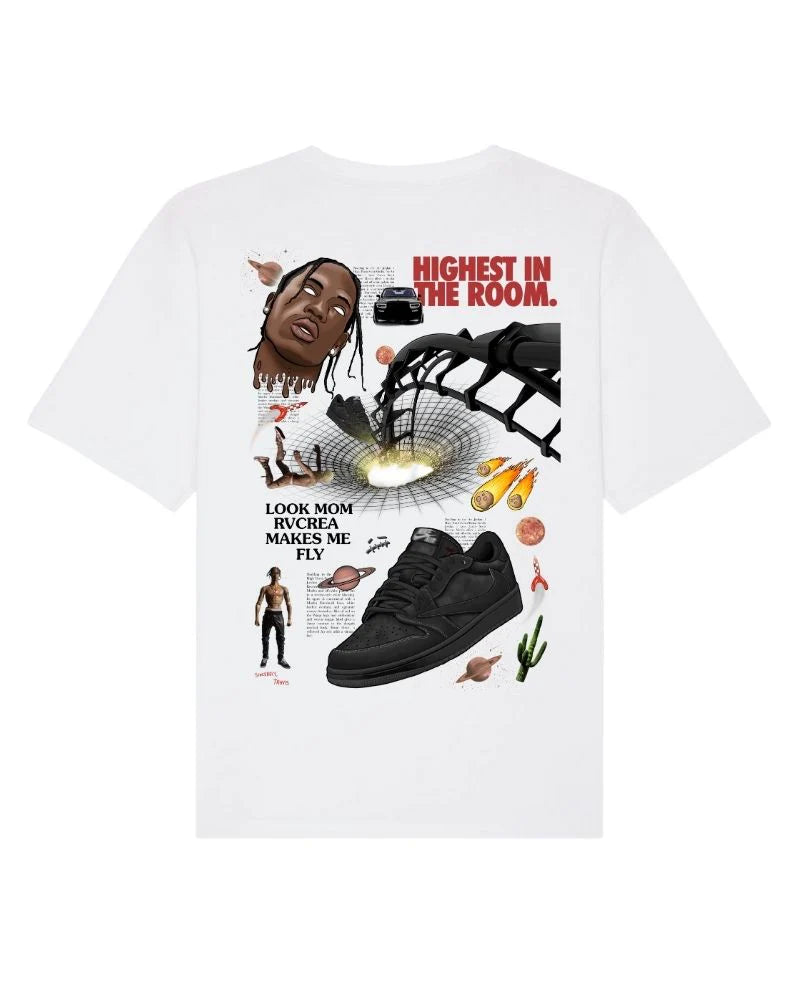 T-shirt black phantom white